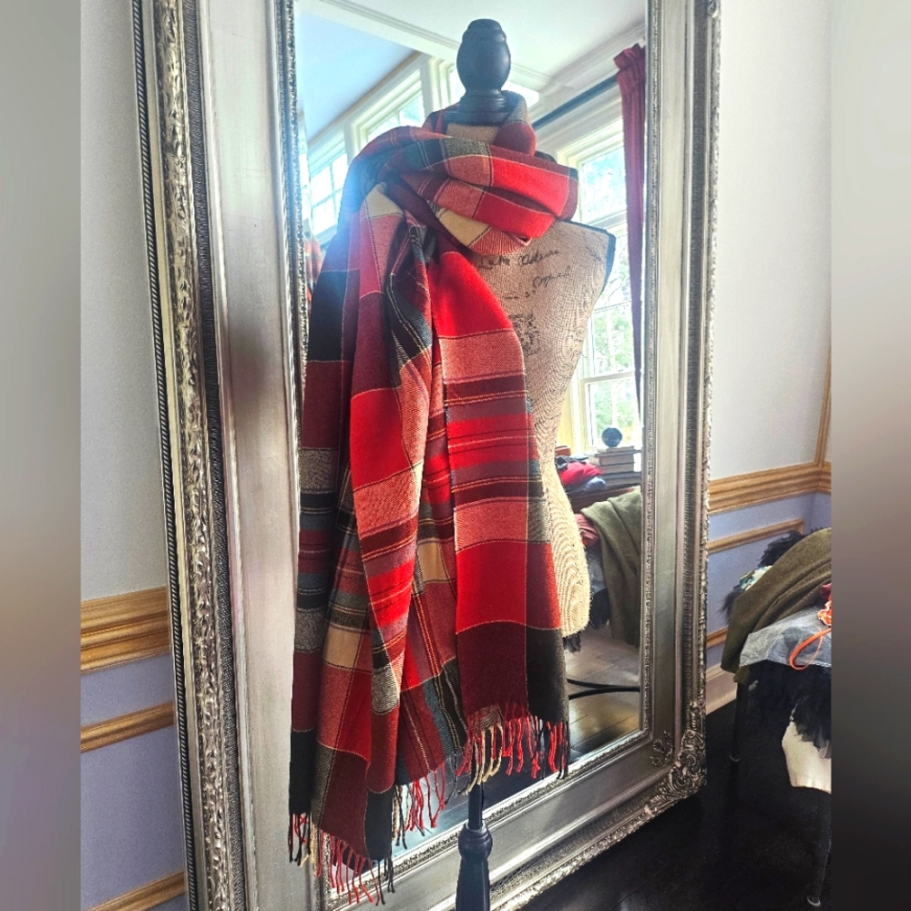 Ralph Lauren Plaid Blanket Wrap